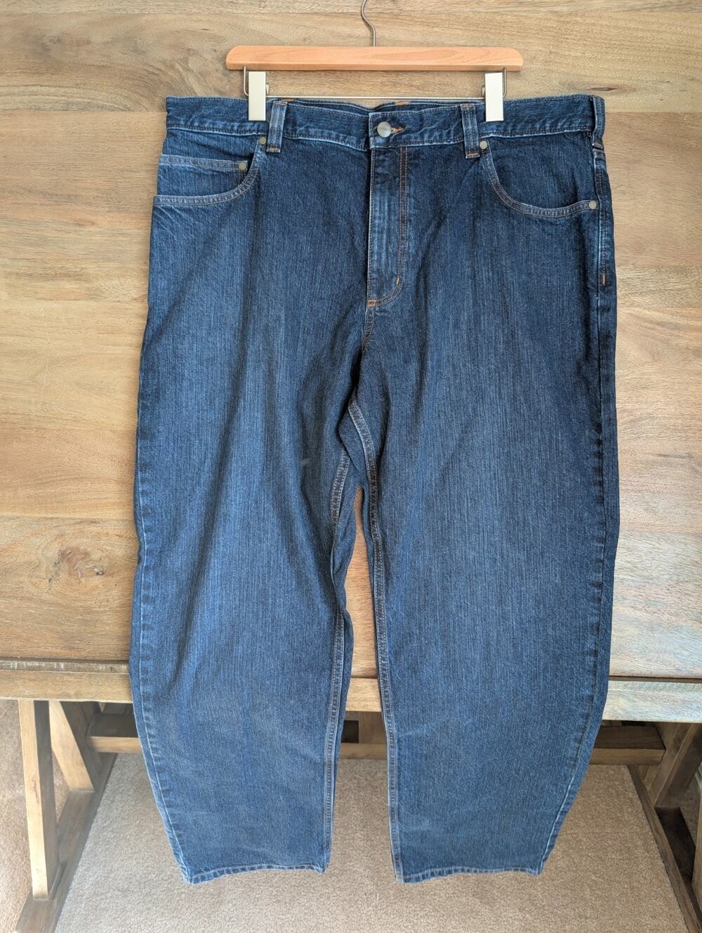 Carhartt Jeans Mens 40x32 Blue Denim Dark Wash Relaxed Fit Straight BD5119 NWT